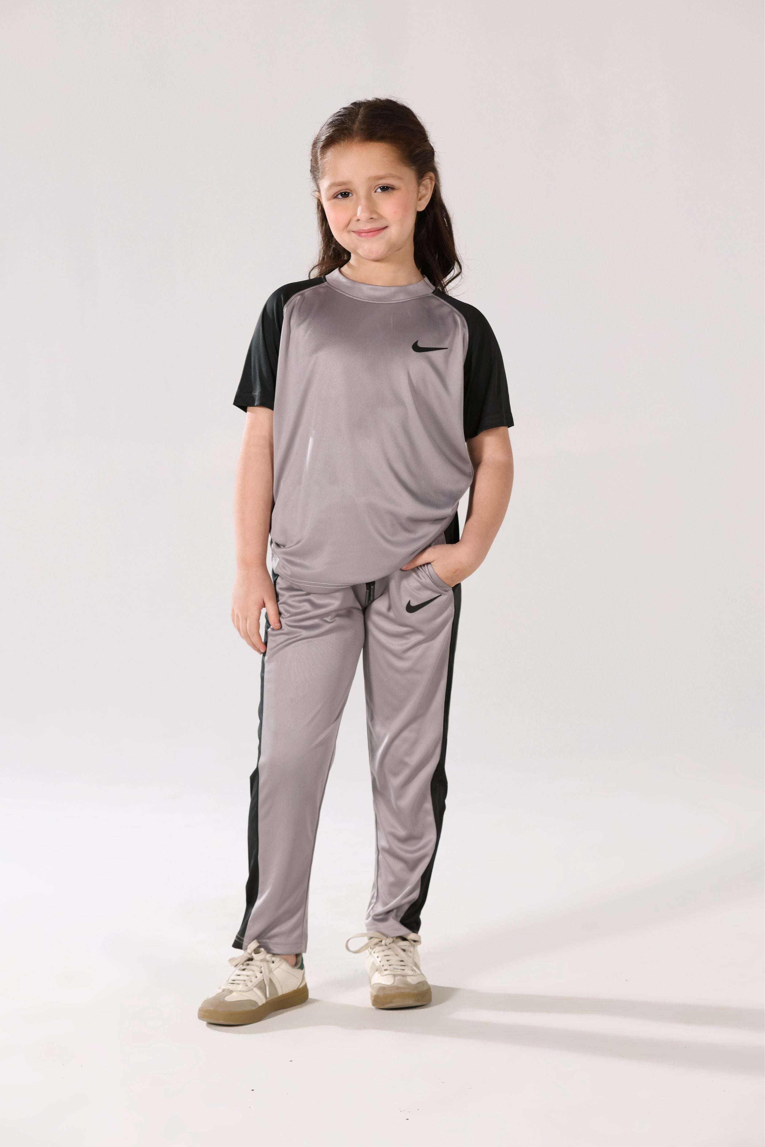 Junior Hustle Fit – Grey/Black